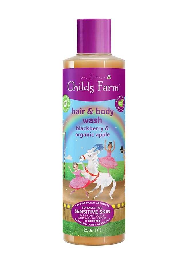 Childs Farm Blackberry And Organic Apple Hair Body Wash For Sensitive Skin - 250 ml